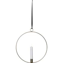 Gluggahringur 28,5 cm svartur með LED kerti