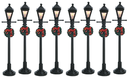 Gas lantern street lamp, set of 8