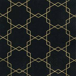 Servíetta Art Deco Black 33x33cm