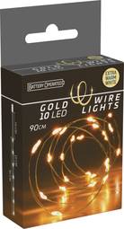 Ljósasería 10 LED extra hlýhvít á gylltum vír