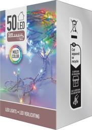 Ljósasería 50 LED marglit rafhlöðuknúin