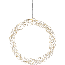 Ljósahringur Curly 45 cm brass LED