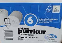 Handþurrkur Hvítar Stórar Stk
