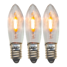 LED varaperur E10 14–55V filament 3 stk