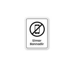 Símar Bannaðir Skilti Hvítt