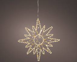 LED-stjörnuljós starburst hlýhvítt 38 cm