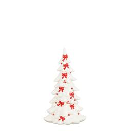 Jólatrésskraut með slaufu hvítt 26 cm – Mica Decorations