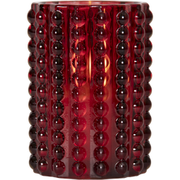 LED kerti Flamme Dotty 13 cm rautt gler