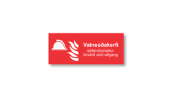 Merkispjald - Vatnsúðakerfi 16x40