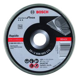 Skurðarskífa bein Inox 125x1mm 10stk