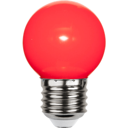 LED skrautpera E27 G45 1W rauð
