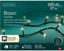 Basic LED-ljósasería 27 m með hlýhvítu ljósi