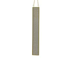 Spegilskraut úr gleri gyllt 10 cm
