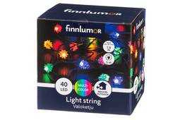 Retro LED ljósasería 40 ljós marglit Finnlumor