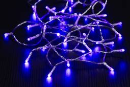 LED ljósasería 40 ljós 3,9 m fjólublá, glær snúra Finnlumor