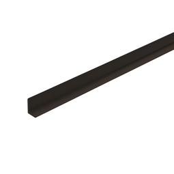 Svartur ál L-listi fyrir ytri horn, 12x16 mm, 2,6 m