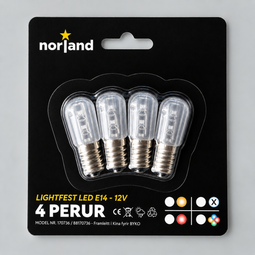 Norland LightFest E14 aukaperur IP44, 4 stk. – Kaldhvítur